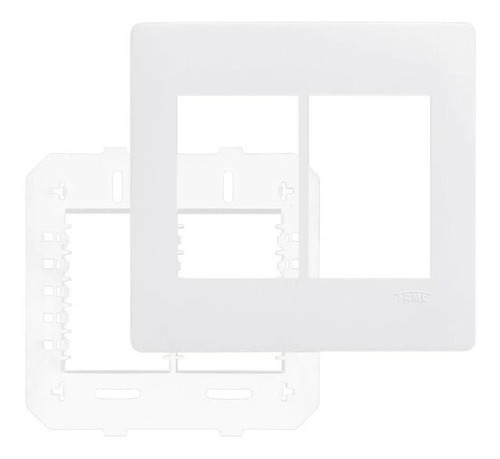 Placa 4x4 C/ Suporte Para 6 Modulos Habitat Branco Fame 3643