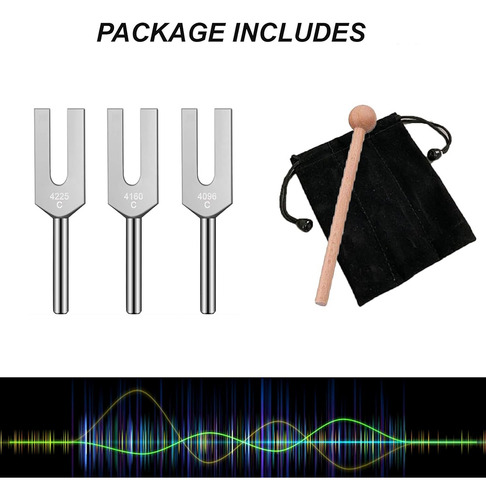 Set De Diapasones Angel - 4096 Hz, 4160 Hz, 4225 Hz - Therap