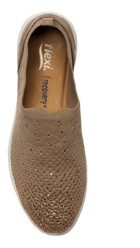 Imagen 2 de 6 de Calzado Tenis Flexi 101309 Beige Elástico Cómodo Ligero