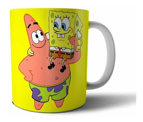 Imagen 1 de 10 de Tazas Personalizadas Sublimada Diseño De Bob Esponja C/caja