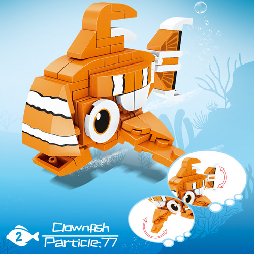 Juguete Sea World Building Blocks Con Forma De Ballena, Lang