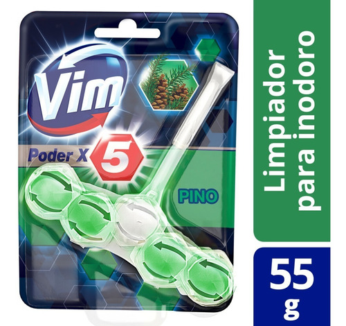 Vim Canasta Solida Inodoro Poder X 5 Aroma Pino 55 Gr