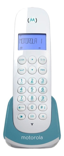 Teléfono Motorola  M750A inalámbrico - color celeste