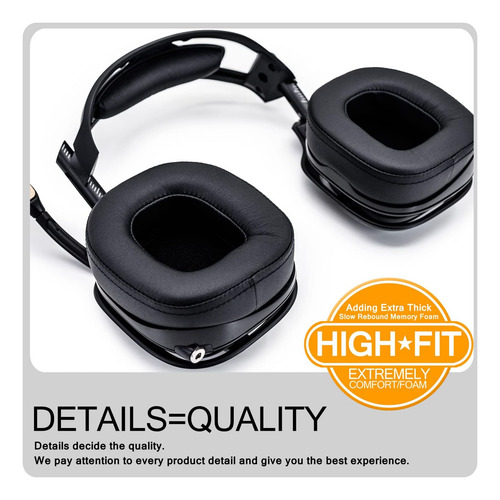 Almohadillas De Auriculares Astro A40 Tr, Negras/1 Par