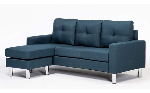 Imagen 1 de 5 de Sofa Modular En L Anastasia En Tela Lado Intercambiable
