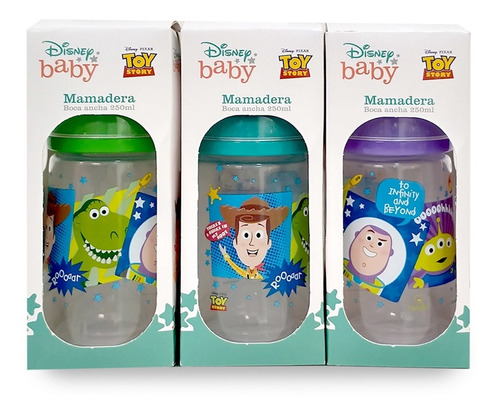 Mamadera Toy Story 250ml Tetina Silicona Disney 3m+