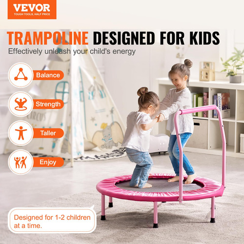Trampolín Vevor 36 Niños Para Interiores Y Exteriores Con As