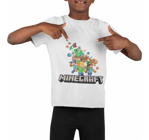 Camiseta Camisa Infantil Do Minecraft Gamer