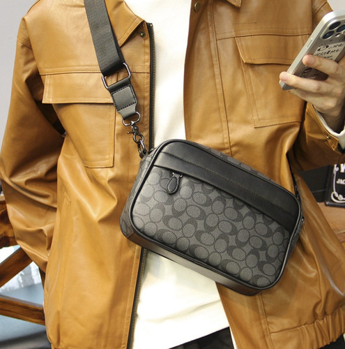 Bolso desmontable de estilo casual para hombre color negro