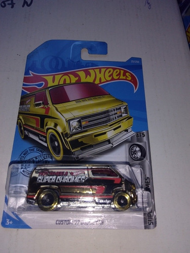 Hot Wheels Dodge Custom 77 Van Año 2019 Cromo Dorado