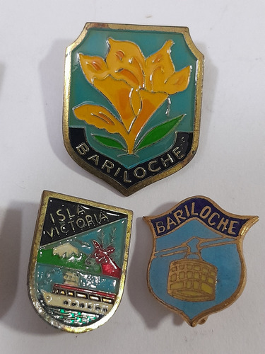 Pins Esmaltados Bariloche Llao Llao Isla Victoria Lote X6 Amarillo (Usado)