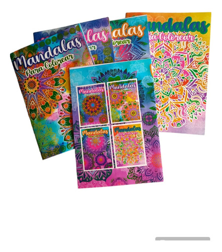 5 Libros Para Colorear Mandalas Regalo Cumpleaños