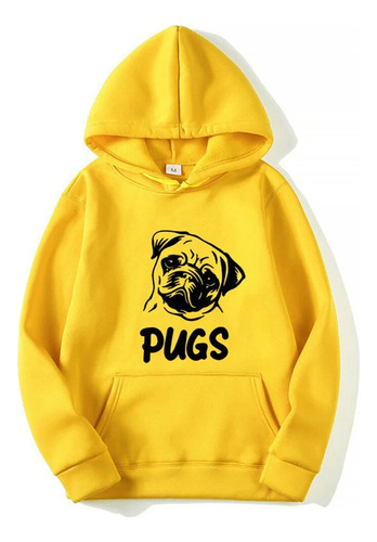 Ha Sudadera Con Capucha De Algodón Con Estampado De Pug