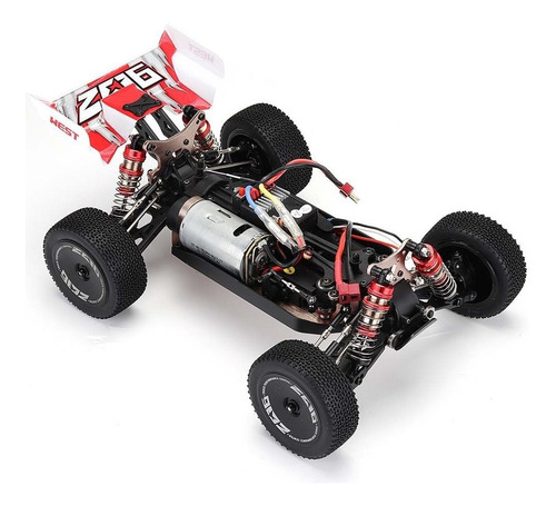 Automodelo Elétrico Wltoys 144001 4x4 C/ 3 Bat 60 Kmh Vermelho