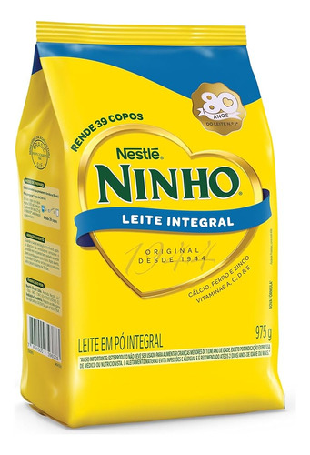 Leite Em Pó Ninho Integral Sachê 975g