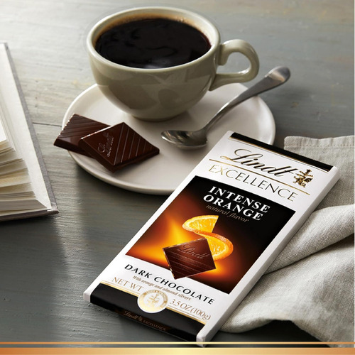 Lindt Excellence Chocolate Negro Y Naranja 70% Cacao 100gr