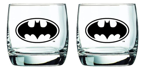 Vasos De Whisky Batman - Capacidad De 10 Oz. - Diseño Clásic