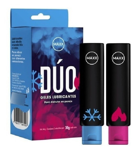 Maxx Duo Geles Lubricantes Intimos  Frio Calor 30 Grs