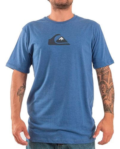 Remera Quiksilver Lifestyle Hombre Mc Comp Logo Azul Fuk