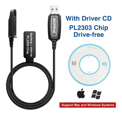 Imagem 2 de 6 de Cabo De Dados Baofeng Original Usb Chirp Uv9r Plus Uv9r Pro