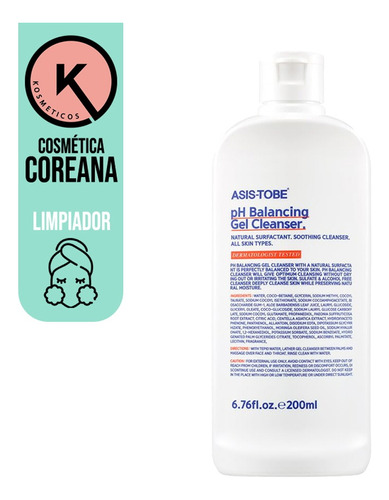 Limpiador Facial Ph Balancing Asis-tobe Cosmética Coreana