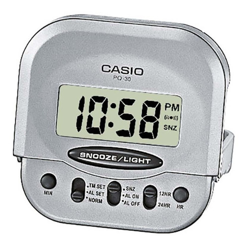 Reloj Despertador Casio Pq-30-8 Plateado