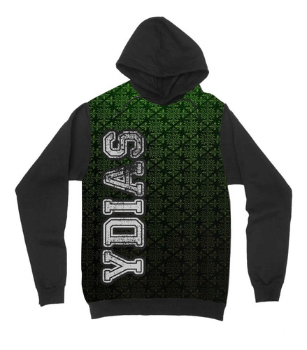 Blusa Moletom Textura Digital Green Formas Digitais Inverno