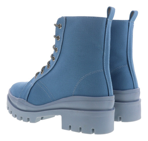 Imagen 4 de 4 de Botines Botas Dama Estilo Combate Agujetas De Brillos Erez