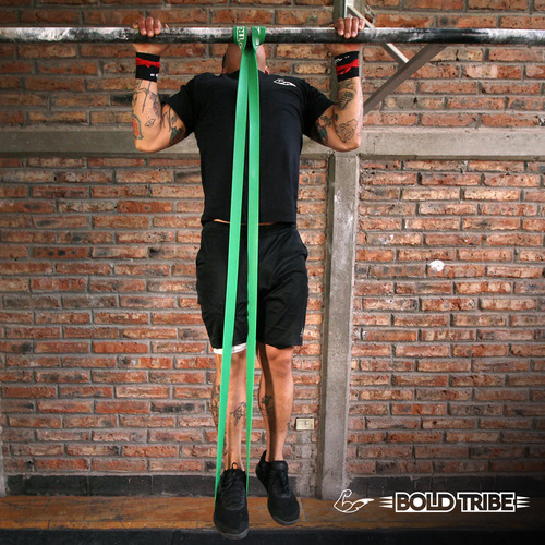 Bold Tribe Liga de Resistencia Verde #4 Banda Elástica de 22-56 kg Bandas de Resistencia Para Ejercicio Cross Training Calistenia y Entrenamiento Funcional Gym en Casa