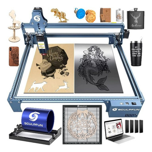 Sculpfun S9 Máquina 5w Y Panel Honeycomb,rodillo,lightburn