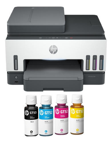 Impresora Hp Smart Tank 790 Aio + Tintas Gt52 Color + Tinta 