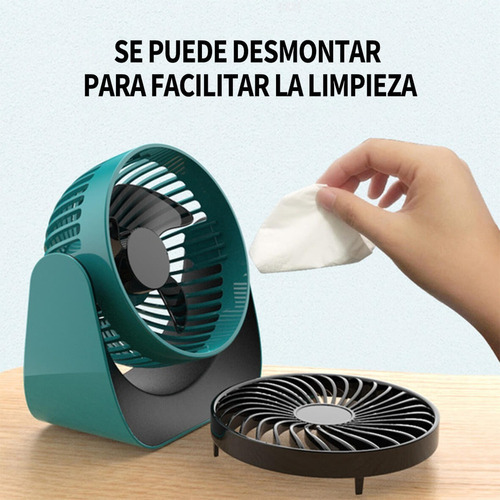 Ventilador De Piso Y Escritorio Pequeño Recargable P/oficina