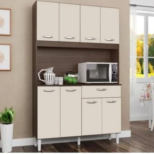 Alacena Mueble Auxiliar Cocina Cassia 8 Puertas Cap / Hue
