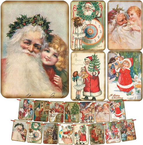 Cartel De Navidad Vintage Banderines De Navidad De Estilo Tr