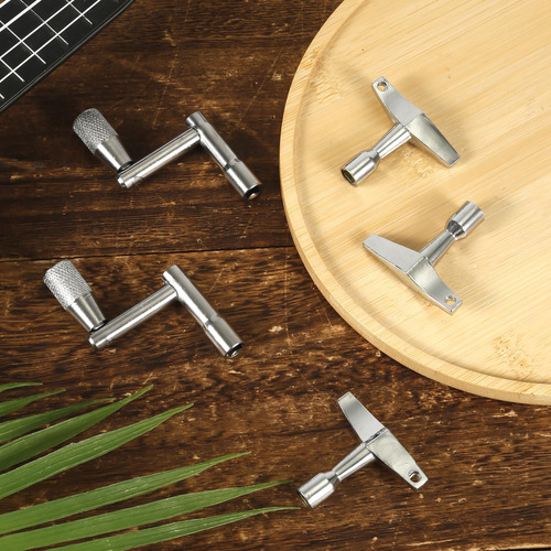 5pcs Drum Tuning Key, T & Z Shaped Drum Key Tool Keychain...