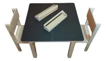 Comprar Mesa Pizarrón Negro Para Tizas + 2 Sillas