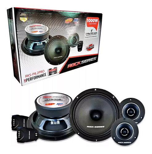 Set De Medios 8 Pul 2 Vias 500w Rms Rockseries Rks-p8.2pro