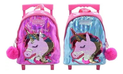 Mochila Unicornio Con Carro 12 Cresko Diseño De La Tela Poliéster