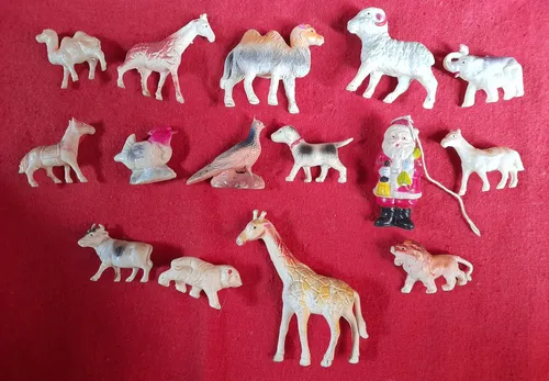 comprar Antiguos Lote Muñecos Animales De Nacimiento De Celuloide 