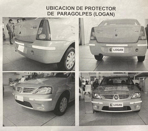 Imagen 4 de 10 de Protector Original Kit Paragolpes Transparente Renault Logan