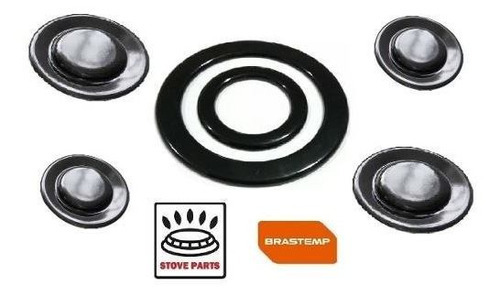 Kit Espalhador Tampas Cooktop Brastemp Bf375ab - 5 Bocas