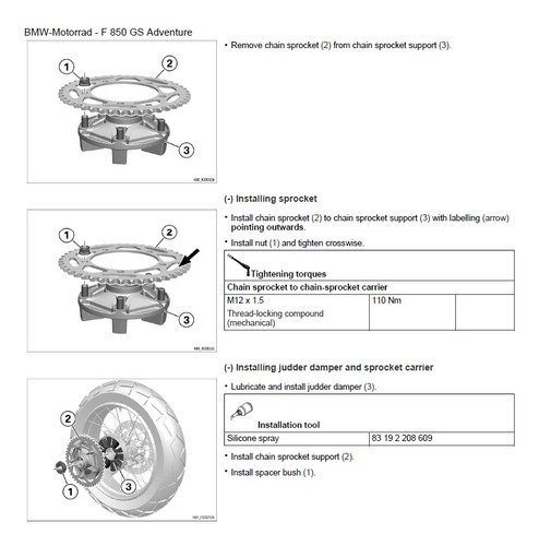 Manual De Serviço Bmw R1250 2019-2022
