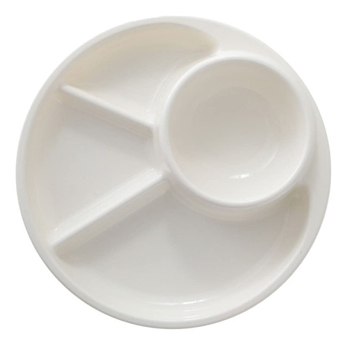 Plato Porcin Controlada Para Dieta - Porcelana Con Divisores