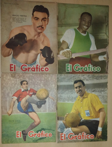 Lote De 4 Revistas El Gráfico Años 1950 Y 1951