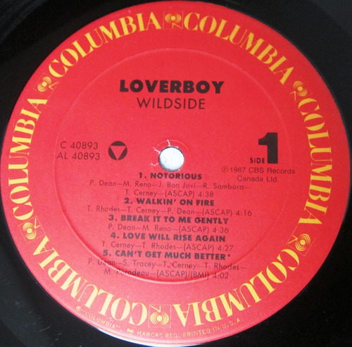 Loverboy - Wildside Insert Importado Usa Lp