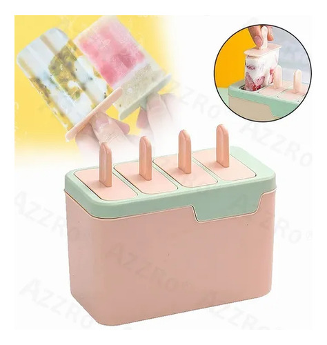 4 Piezas Reutilizables De Molde Casero Para Paletas Heladas
