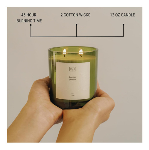 Craft & Kin 12oz Bamboo Jasmine Vela Para El Hogar | Velas |