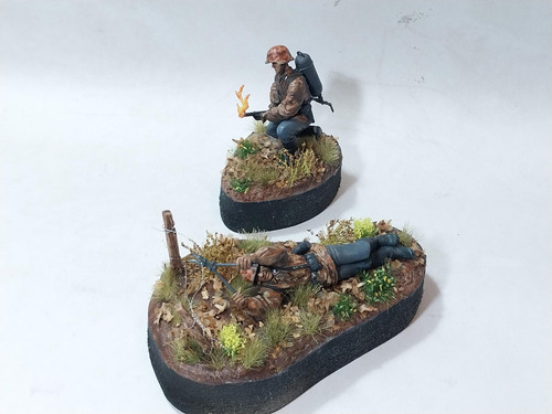 Figura Esci Soldado Aleman 2 Gm C Tenaza Escala 1/35 Unico