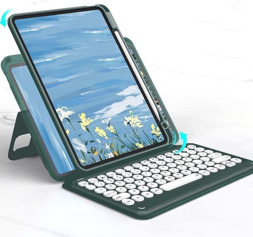 Funda Para Teclado iPad Bt Magnetico Desmontable Cubierta