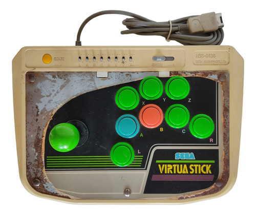 Controle Arcade Virtua Stick Sega Saturno Funcionando!